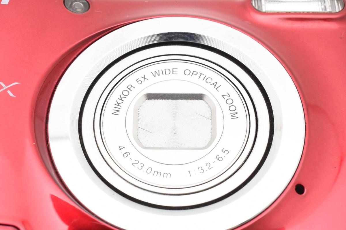 Excellent] Nikon COOLPIX A10 16.1MP Digital Camera Red From JAPAN