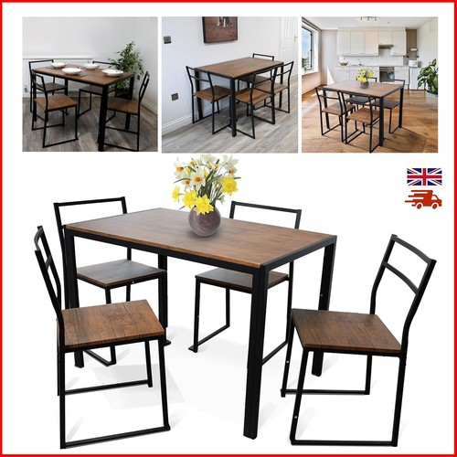 5 Piece Dining Room Set Modern Dining Table And Chairs Set Of 4 For All Purpose - Picture 9 of 9