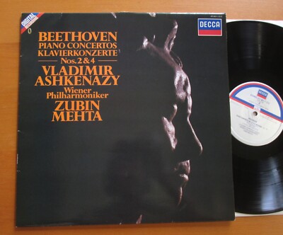 411 901-1 Beethoven Piano Concertos 2 & 4 Ashkenazy Zubin Mehta Decca Digital EX