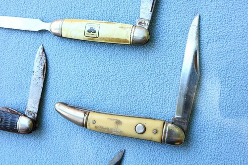 Knife Knives LOT Mixed Estate Find ASIS Mix USA Advertising Unusual Old bag3 WF - Picture 5 of 9