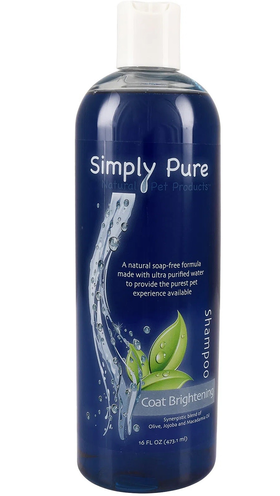 Simply Pure Coat Brightening Shampoo for Dogs whitens effortlessly 16oz