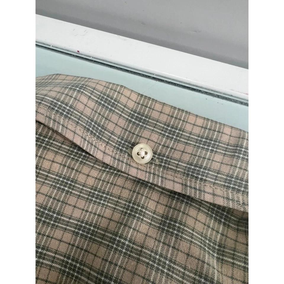 Camisa deportiva vintage Ralph Lauren para hombre manga corta años 90 abotonada beige grande L Foto 4 de 4