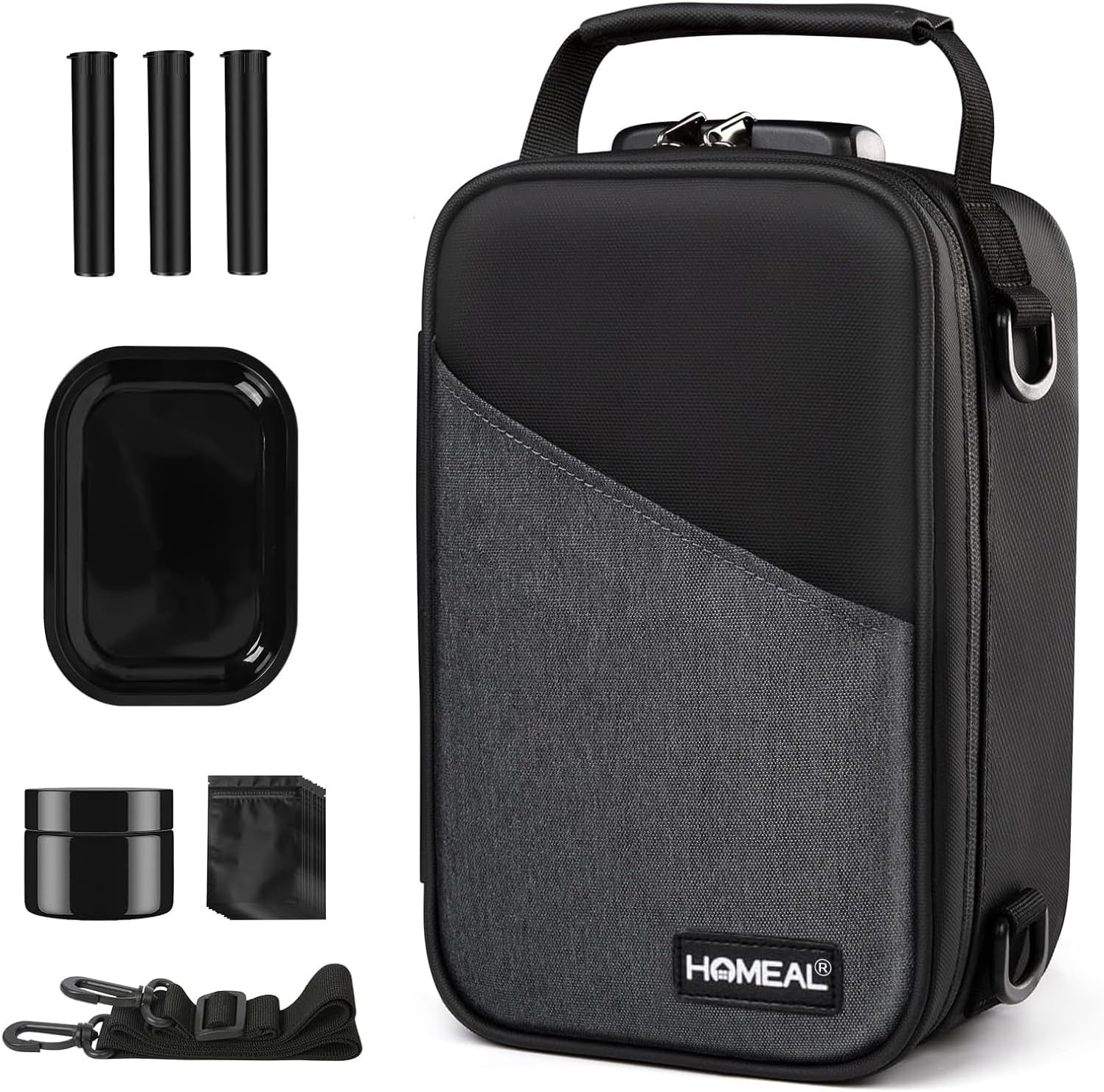 Smell Proof Bag with Combination Lock - Smell Proof Stash Box for Storage and Tr