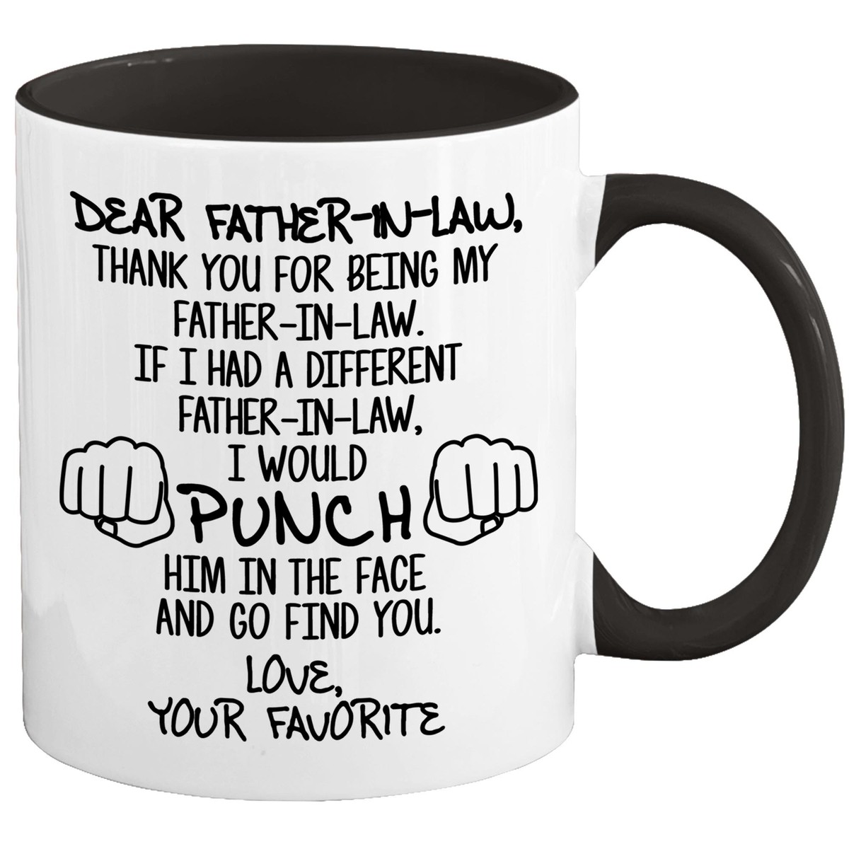 Coffee Cup Father In Law Mugs Father-in-Law Birthday Gift, Coffee