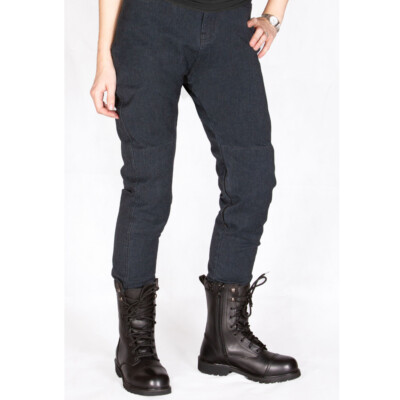 MERLIN KENDAL LADIES DARK BLUE SINGLE LAYER MOTORCYCLE MOTORBIKE JEANS SHORT LEG