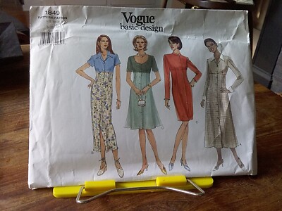 Vogue Basic Design 1849 misses shirt dress empire waist sz 8-12 UNCUT