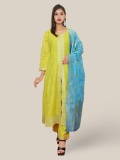 Women's Cotton Kurta-Pant, and Dupatta Set