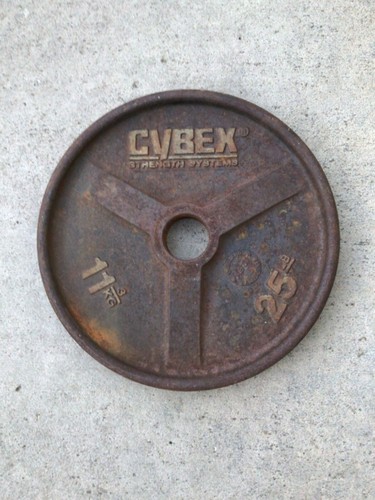 RARE1 SINGLE Cybex Vintage 25lb Olympic size Barbell Weight Plate