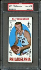1969 Topps #40 Billy Cunningham ROOKIE PSA 8