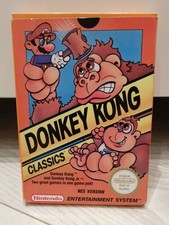 Donkey Kong Classics Nintendo Nes Game UK Version Boxed With Manual Complete CIB
