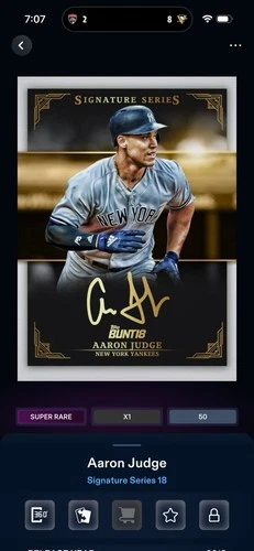 [DIGITAL CARD] TOPPS BUNT 2018 AARON JUDGE Super Rare Signature Series Auto 50cc