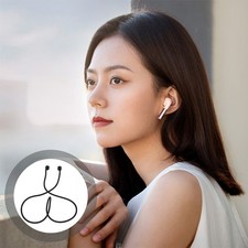 2 PCS Earbuds Soft Lanyard Silicone Earphones Strap Anti Lost Holder