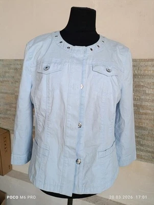 Women Gerry Weber Jacket Blue Cotton M - Bild 1 von 4