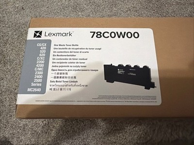 Lexmark 78C0W00 Waste Toner Bottle NEW Sealed Box OEM Genuine QTY