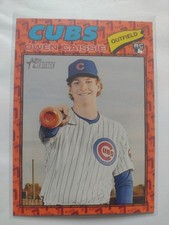 2026 Topps Heritage Owen Caissie Cubs RC Orange border SP sn 57/77