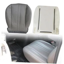  Driver or Passenger Bottom Replacement Seat Cover & Foam Cushion Pewter Gray 