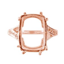 925 Sterling Silver 12x16mm Cushion Semi Mount Cocktail Ring For Engagement Ring
