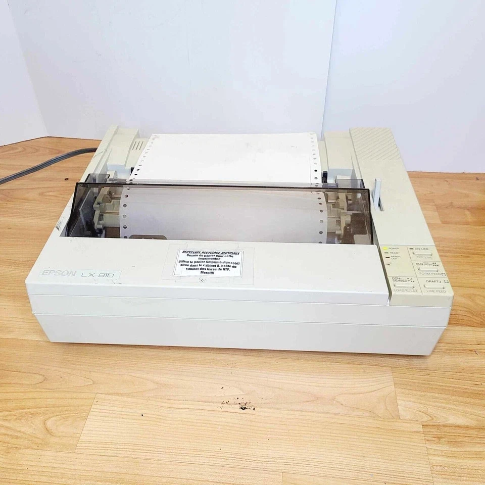 *UNTESTED BUT POWERS ON* EPSON LX-810 DOT MATRIX PRINTER PARALLEL 9PIN COMPACT ^ - Image 2 of 4