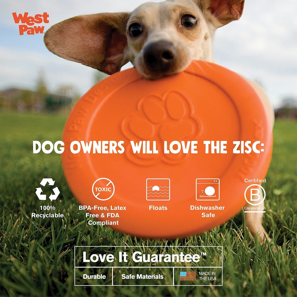 West Paw Zogoflex Zisc Dog Frisbee, High Flying Aerodynamic Disc for Dogs Puppy - Image 3 of 4