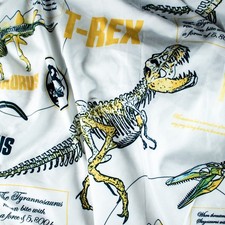 JURASSIC PARK WORLD White Green Tyrannosaurus T-Rex Dinosaur Twin Flat Bedsheet