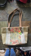 Sakroots Straw Tote Bag Floral Print + Matchi...