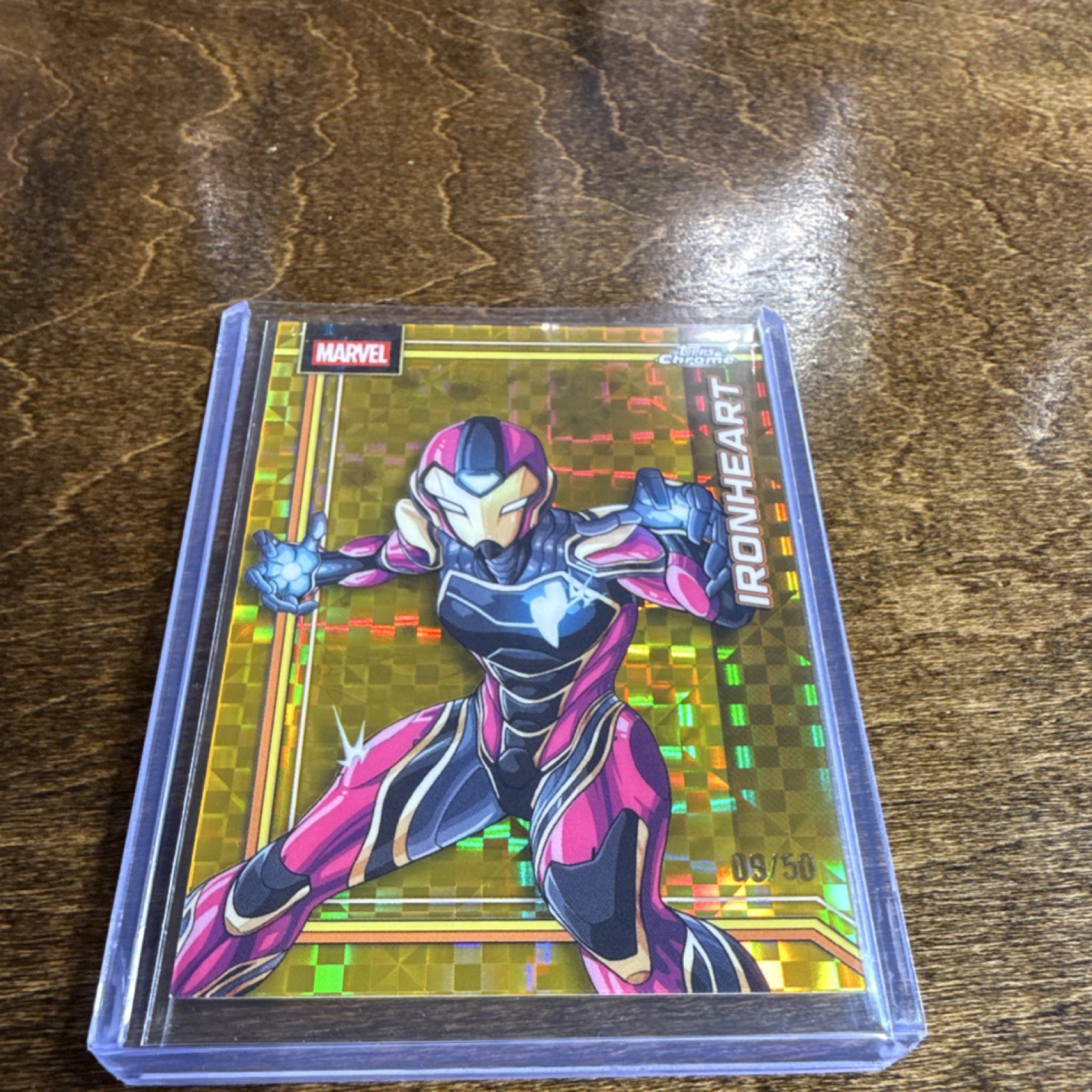 Topps 2026 Topps Chrome Marvel Ironheart #058 Gold Refractor 09/50