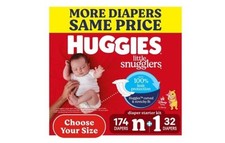 HUGGIES LITTLE SNUGGLERS BABY DIAPERS SIZES NEWBORN 1 AND 2