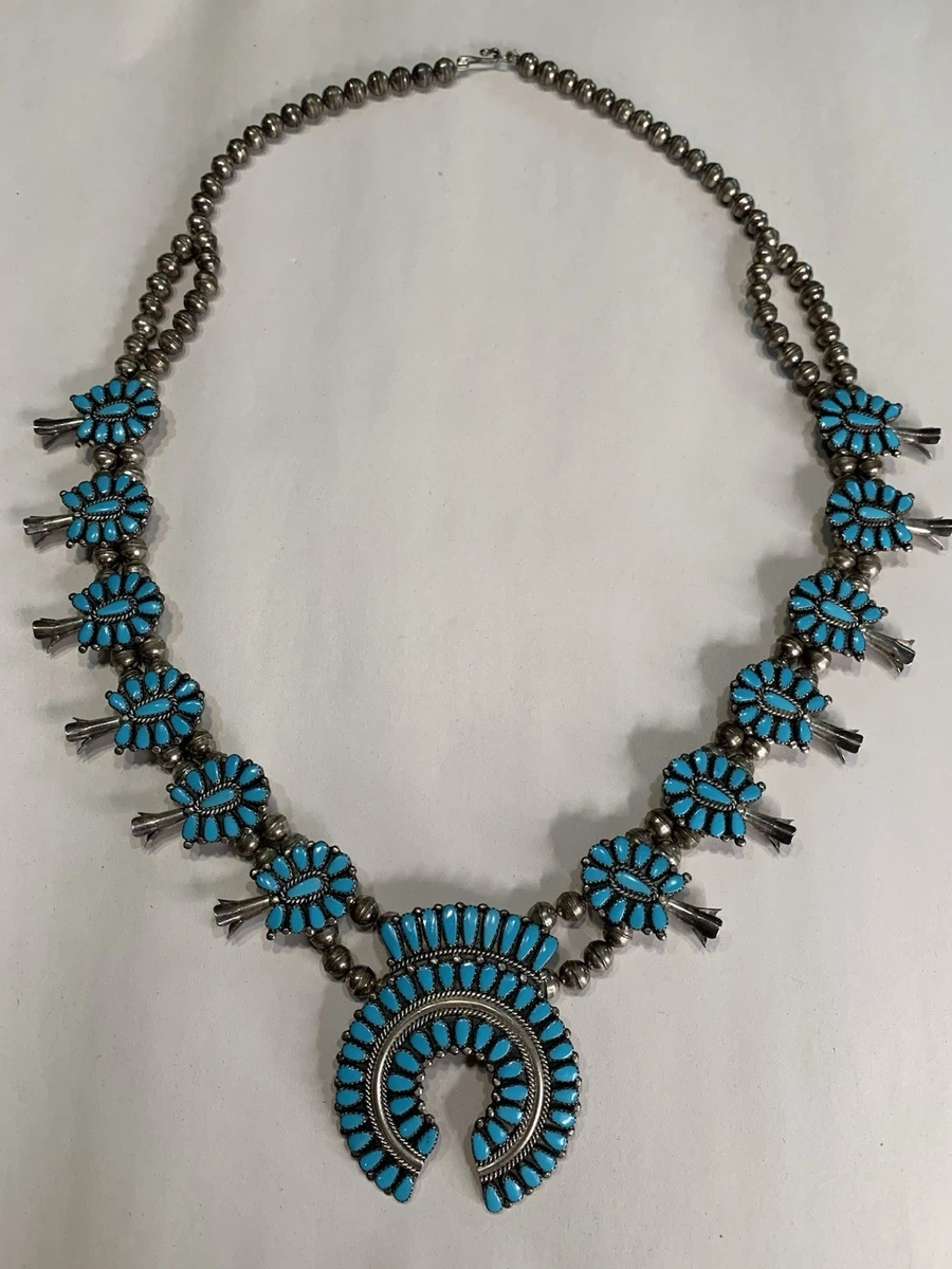Zuni Squash Blossom Necklace for sale - eBay