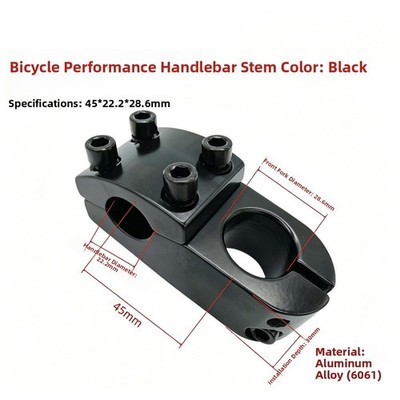 Alu Vorbau 45mm 22,2mm x 28,6mm für Downhill MTB Freeride und Stunt Bikes
