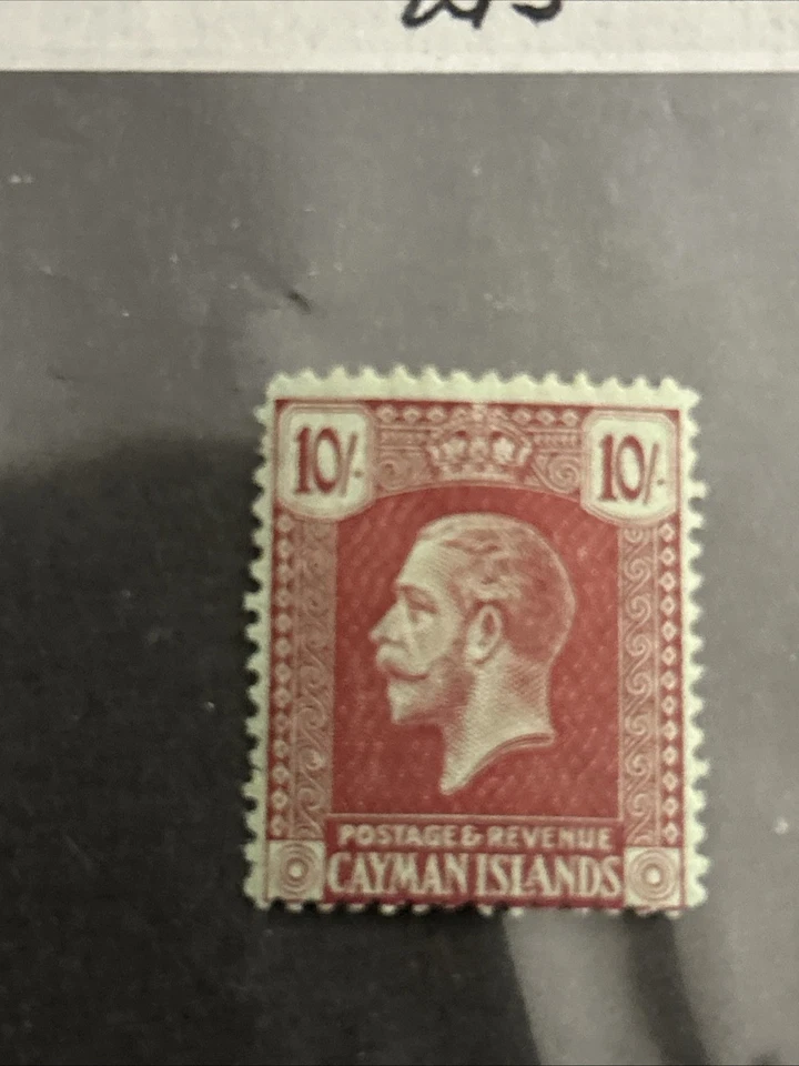 Islas Caimán 1921 KGV 10s carmín/verde excelente MNH. SG 67. Sc 68. Foto 4 de 4