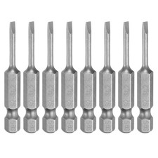 8pcs SL2.5 Slotted Screwdriver Bits 2" Long Magnetic Head Screw Driver Drill Bit