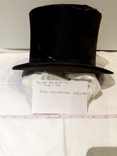 Vintage Beaver Pelt Top Hat from W.M. Hengerer's Dept. Store, Buffalo, NY
