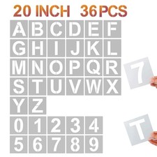 Letter Stencils Set, 36 Pcs Alphabet Number Templates for Wood Craft