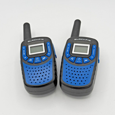 Blackfin Walkie Talkies 2-Pack Blue Black Two Way Radios Tested Working WT-1003