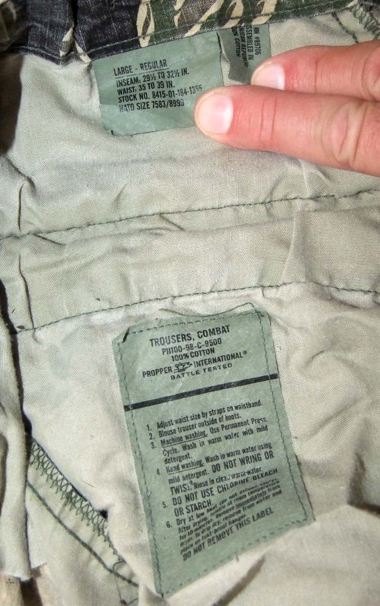 Original US Army OPFOR Tiger Stripe Shirt and Trousers Set, 1990s-Contracts, Lg