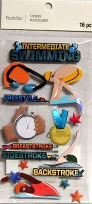 Swimming Intermediate Breaststroke Backstroke Sidestroke Recollections Stickers