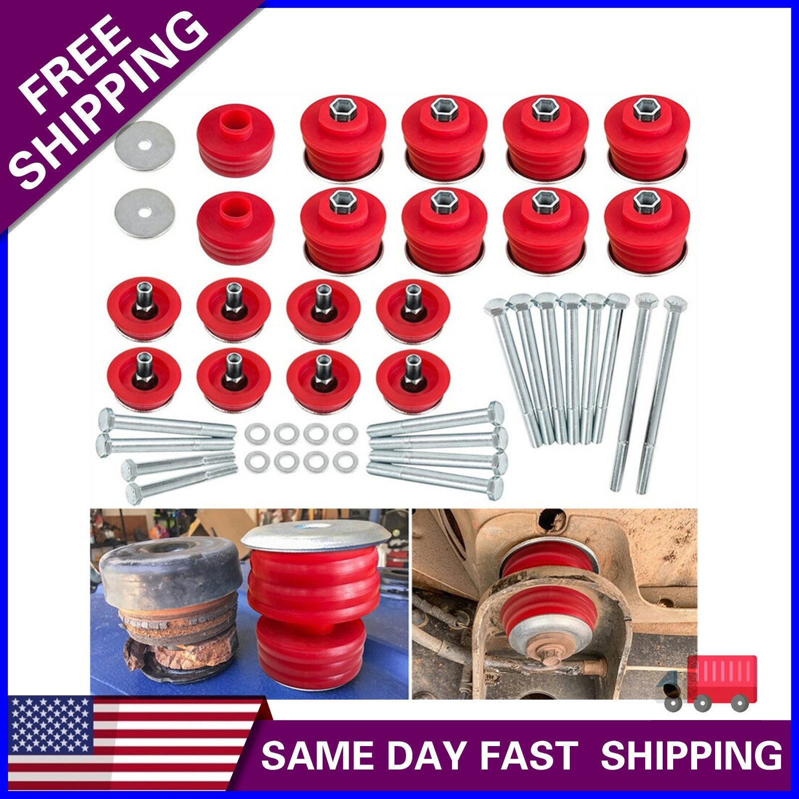 KF04060BK Body Cab Mount Bushing Kit for Ford F250 F350 Super Duty 2008-16 2/4WD