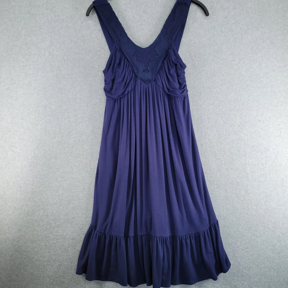Vintage Delias Dress Small Blue Babydoll Embroidered Fairy Y2K Dark Romantic - Image 2 of 4