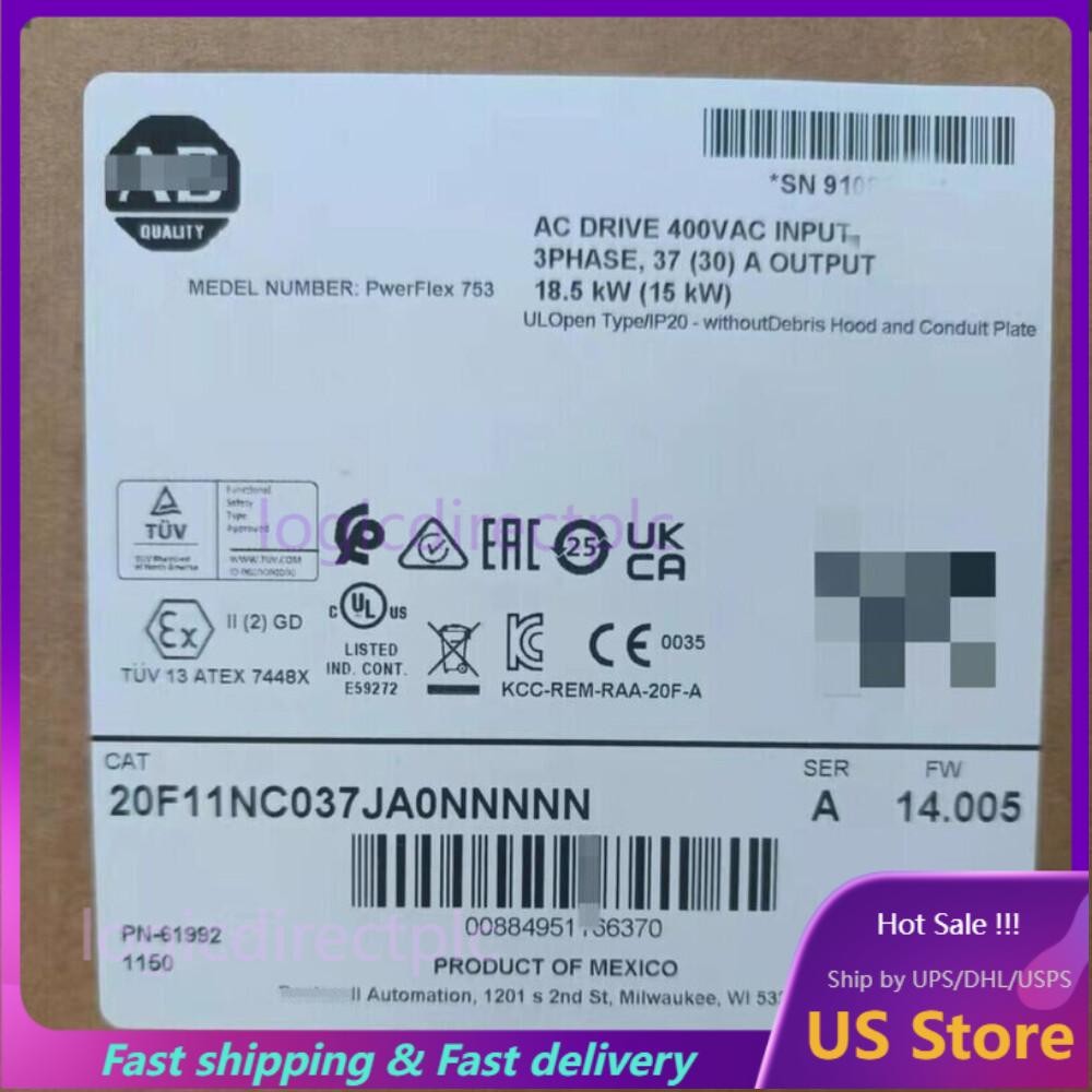 20F11NC037JA0NNNNN Allen Bradley Inverter 20F11NC037JA0NNNNN US Free Tax