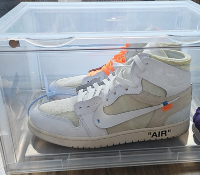 Nike Air Jordan 1 Off-White High Top Weiß/Beige/Orange   AQ0818-100   EU 44