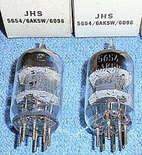 2 NOS Sylvania JHS 5654 6AK5W 6096 aka EF95 Vacuum Tubes 1950's Audio Pentodes