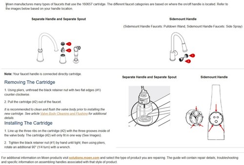 Moen 160657 Duralast Kartusche Mutter Kit Einhand Küche Bad Spüle Armaturen - Bild 3 von 7