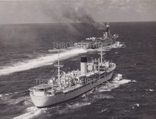 Original photo Aircraft Carrier HMS Centaur & support ship R.F.A Retainer 1962