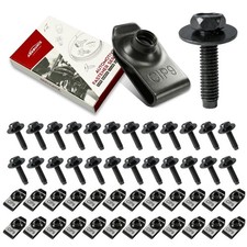 50PCS Automotive Body Bolts and U Nut Clips Kit Fender Bumper Fasteners Set