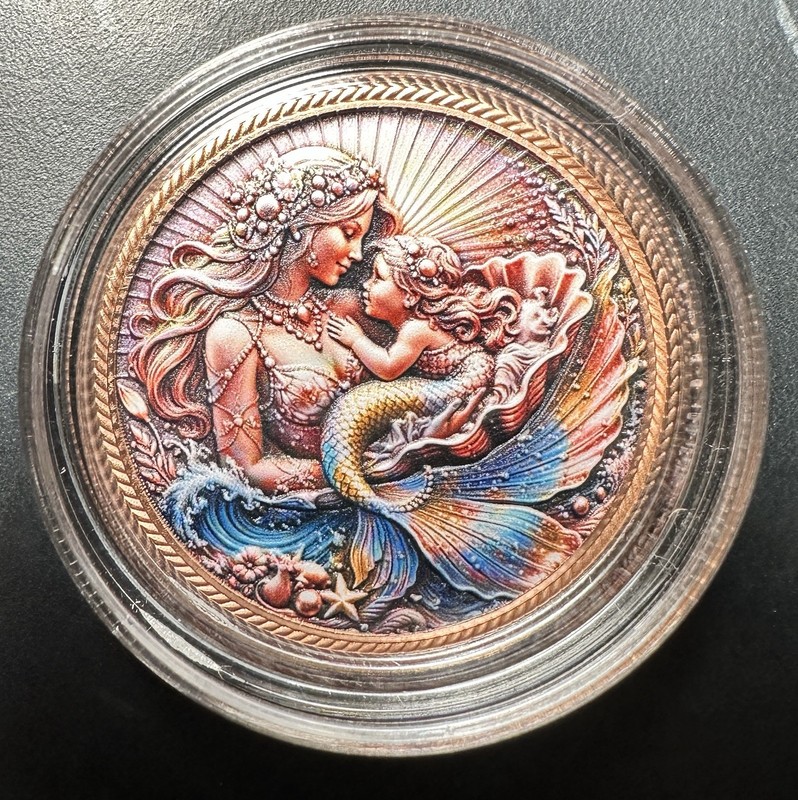 Ocean’s Eternal Love Mermaid  1 oz Copper Round Medal