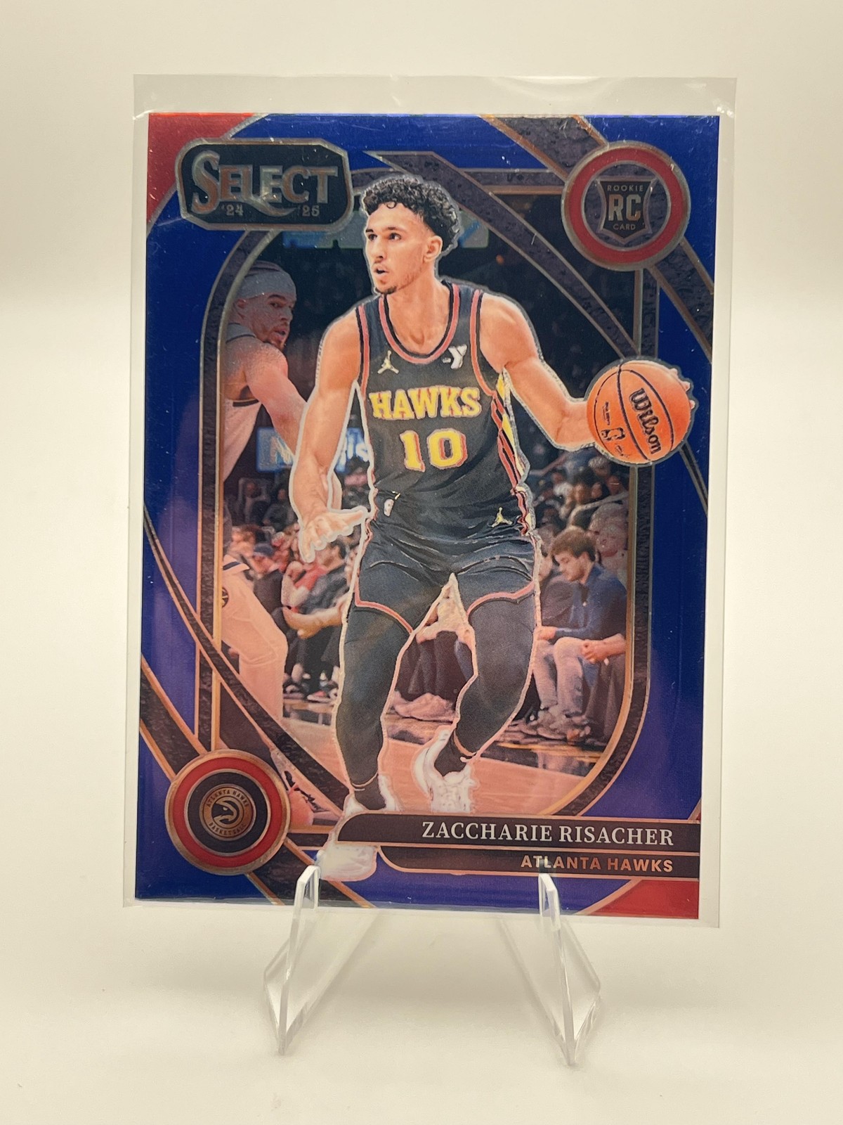 Zaccharie Risacher 2024-25 Panini Select #289 Blue (Retail) Rookie Atlanta Hawks