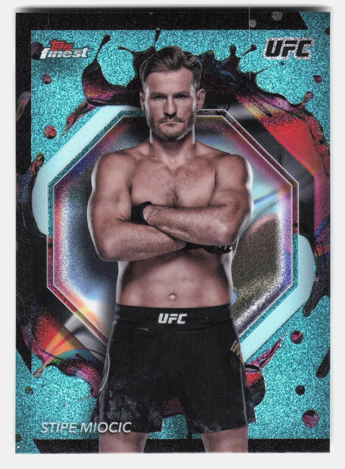 Stipe Miocic #241 | 2024 Topps Finest UFC | Aqua Glitter Refractor