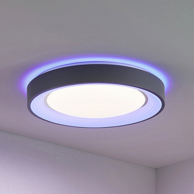 Lindby Lindum LED-Deckenlampe Deckenlampe Lampe Leuchte Licht RGB CCT dimmbar