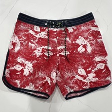 SPERRY TOP-SIDER Mens Size 38 Floral Board Shorts Swim Trunks Blue White Red