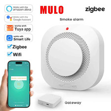 Smart Smoke Detector WiFi ZigBee Fire Alarm Sensor Works With Tuya App